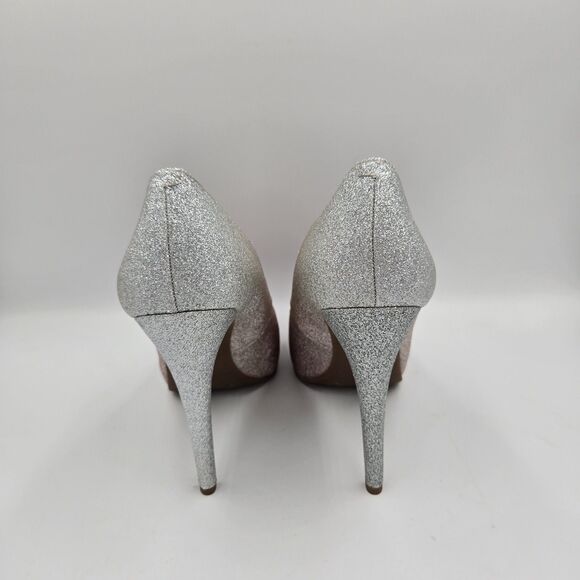 Jessica Simpson Parisah 5" Platform Pump Silver Glitter Ombre Women's Size 8.5 M - Picture 5 of 9